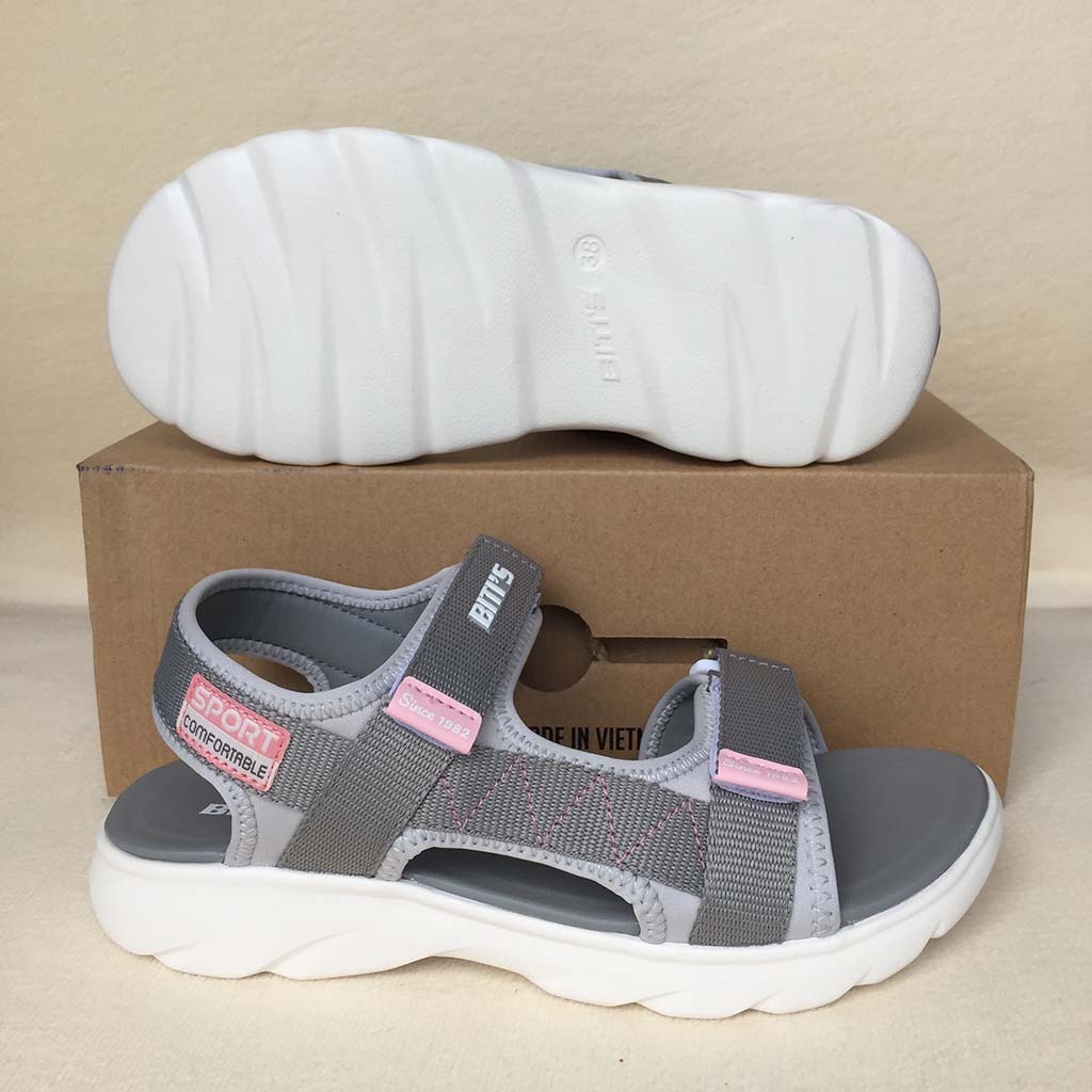 Dép Sandal Quai Hậu Bé Gái - Học Sinh Nữ BEG001200XAM