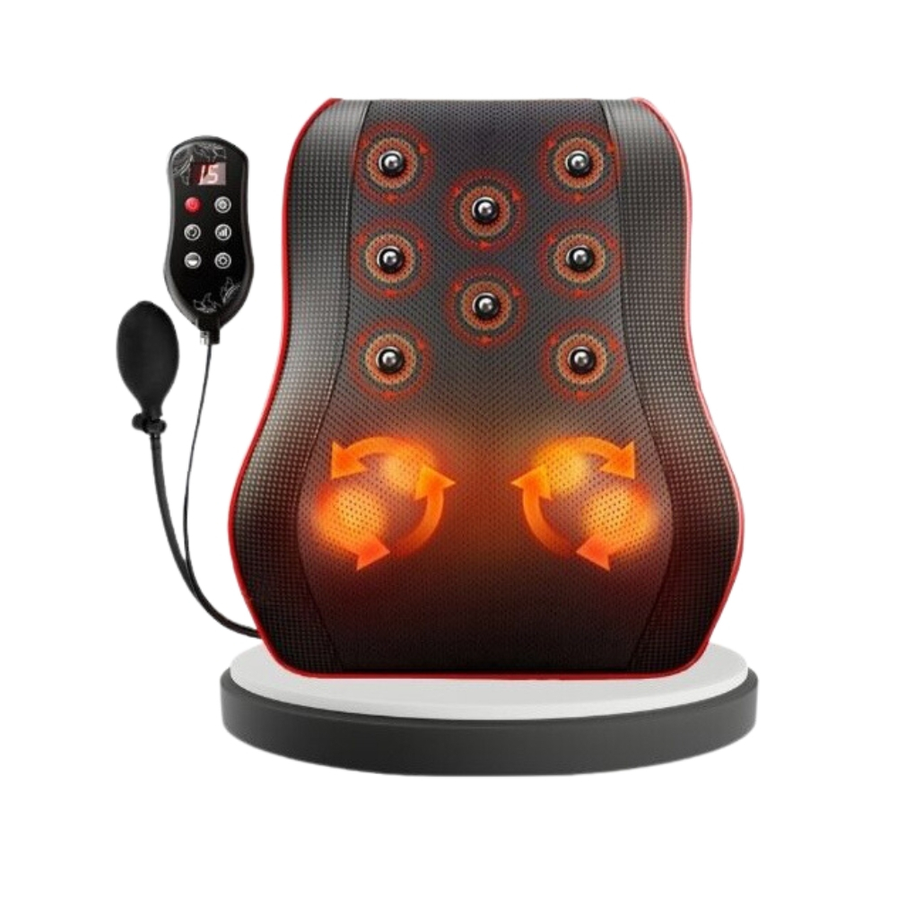 Gối massage cổ vai gáy, máy massage hồng ngoại 20 bi cao cấp