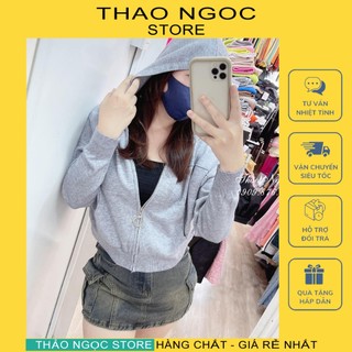 Áo khoác len nón phối dây khóa kéo hàng qc! thảo ngọc store