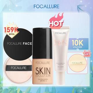 (Tặng Bông Mút) Focallure Face Oil Control Kem Nền Che Khuyết Điểm Dạng Lỏng Phấn Phủ