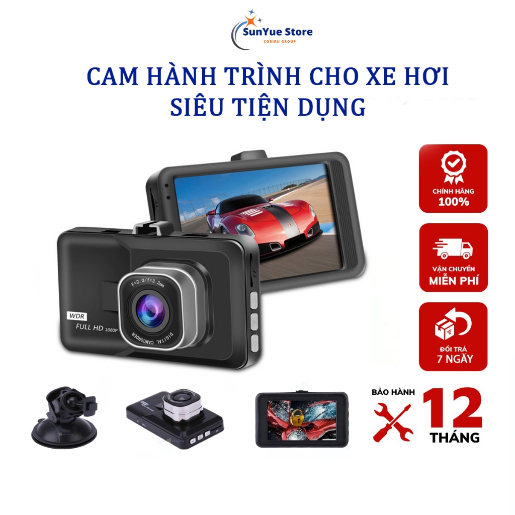 Cam hành trình cho xe hơi góc quay 170 độ, full HD 1080