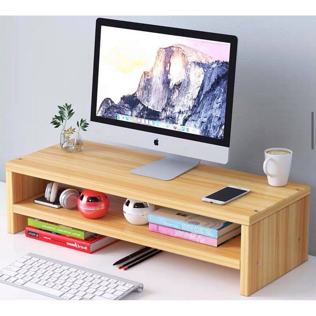 Kệ Để Màn Hình Máy Tính, Để Sách và Đồ Văn Phòng Trên Bàn Làm Việc.