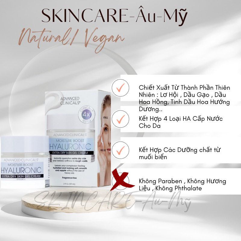 Kem Mặt Advanced Clinicals Vitamin C Hyaluronic Retinol 59ml