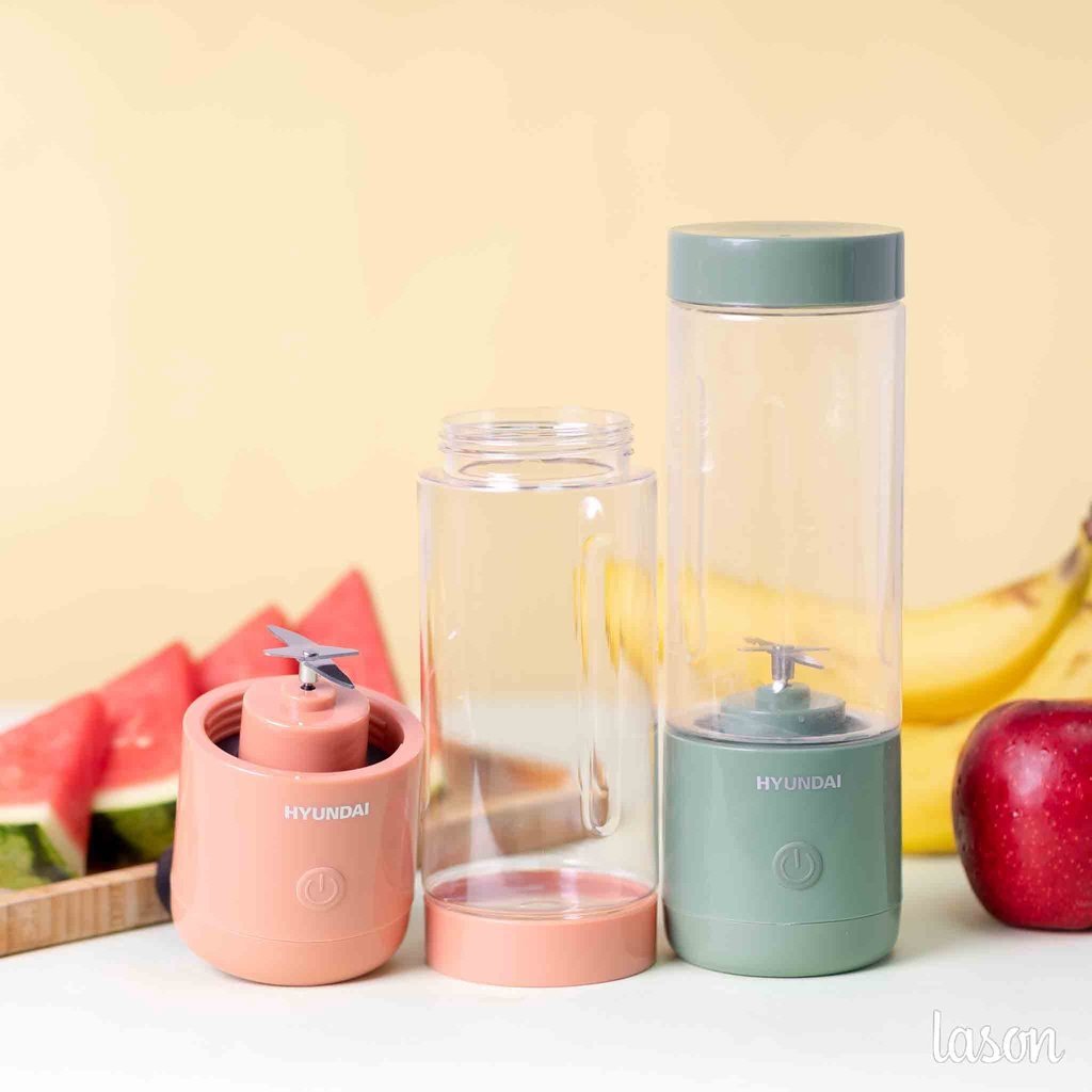 Máy Xay Sinh Tố Cầm Tay Huyndai Mini 500ML - Máy Xay Hoa QỦA Đa Năng Sạc Pin 4 Lưỡi Bảo Hành 6 Tháng