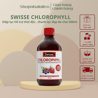Nước Uống Diệp Lục Swisse Chlorophyll 500ml vị Dâu Berry và Bạc Hà