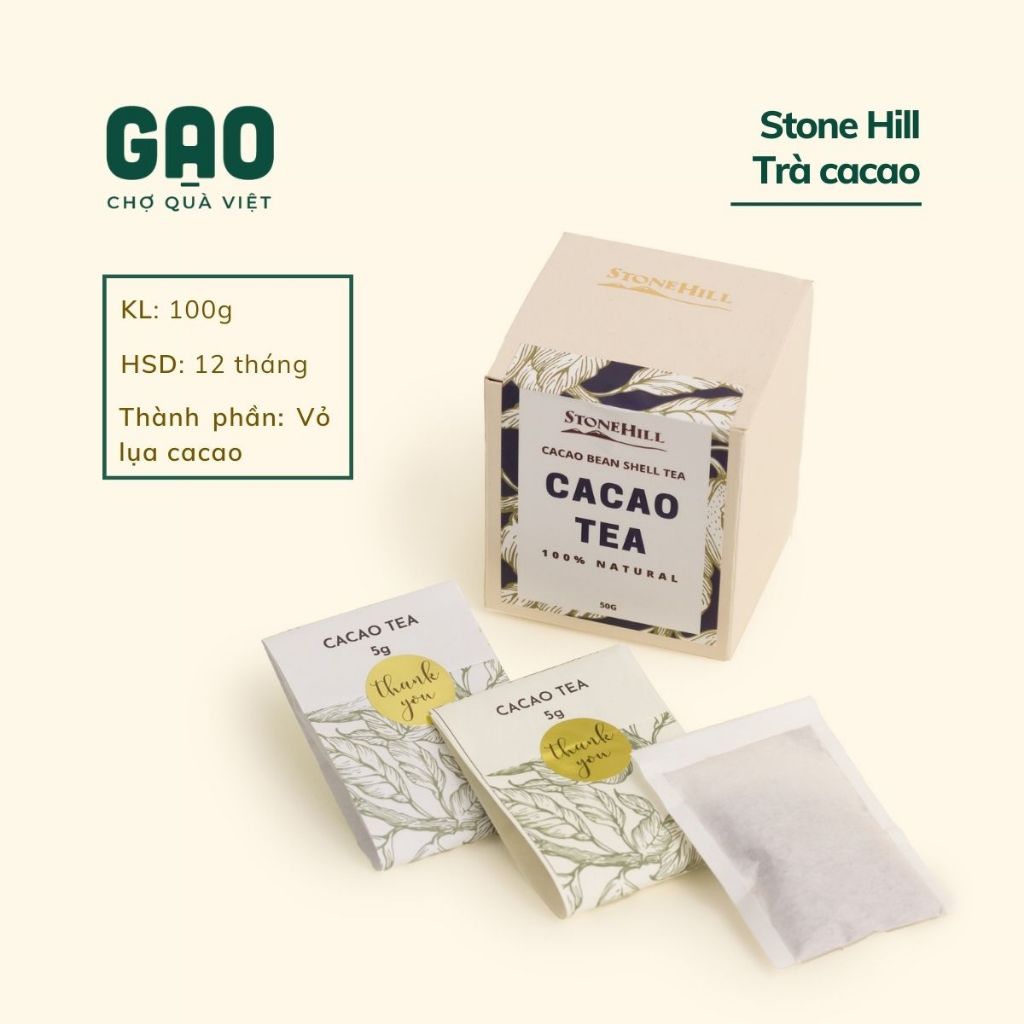 Trà cacao - Stone Hill - Hộp 50g