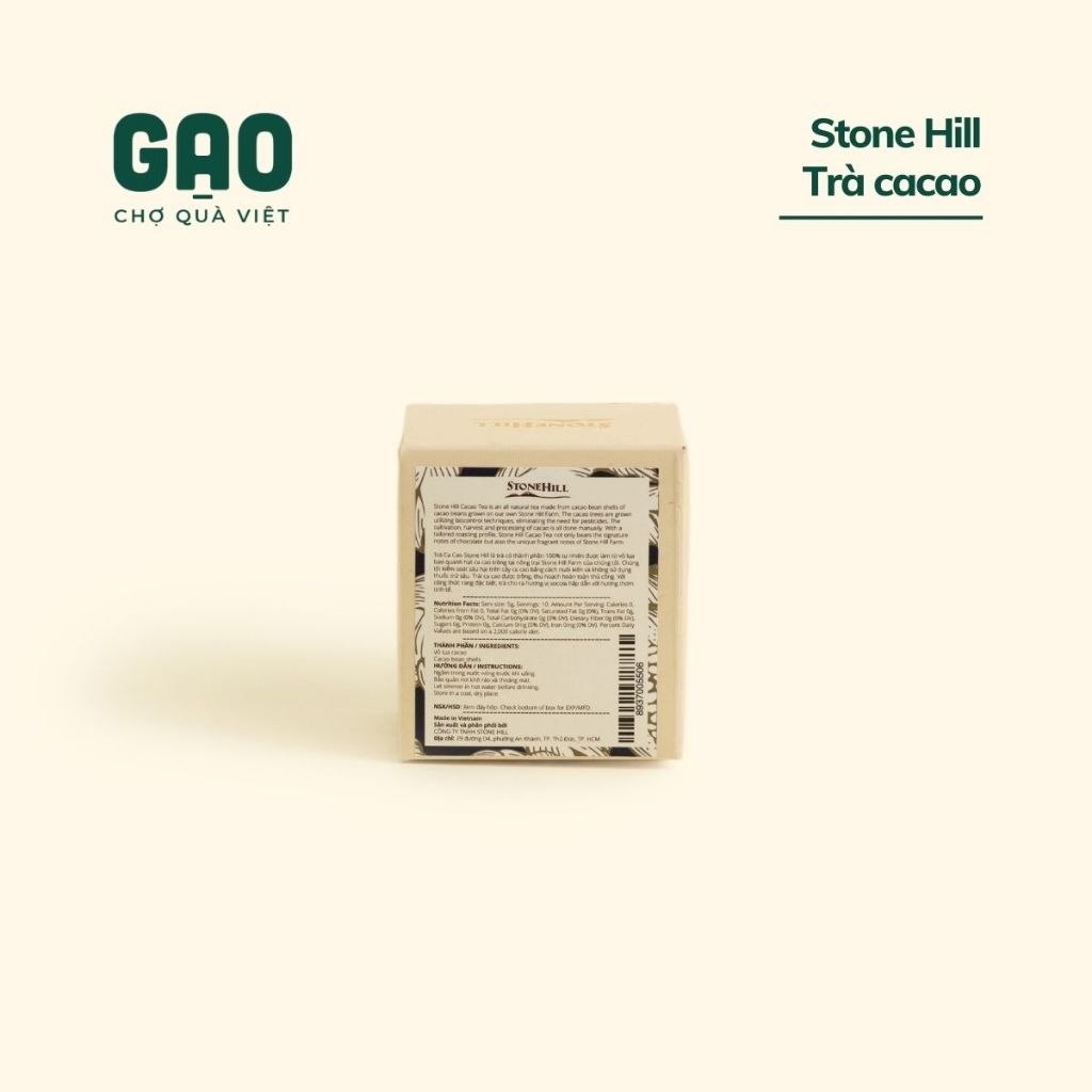 Trà cacao - Stone Hill - Hộp 50g
