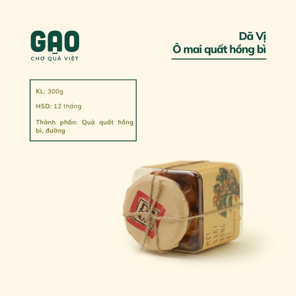 Ô mai quất hồng bì - Dã Vị - Lọ 300g