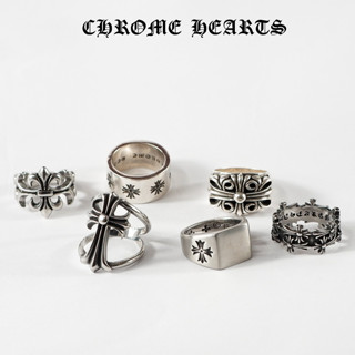 Nhẫn bạc Chrome Heart thép cao cấp SS2 Đúc mạ bạc Thái S925 không rỉ họa tiết thánh giá