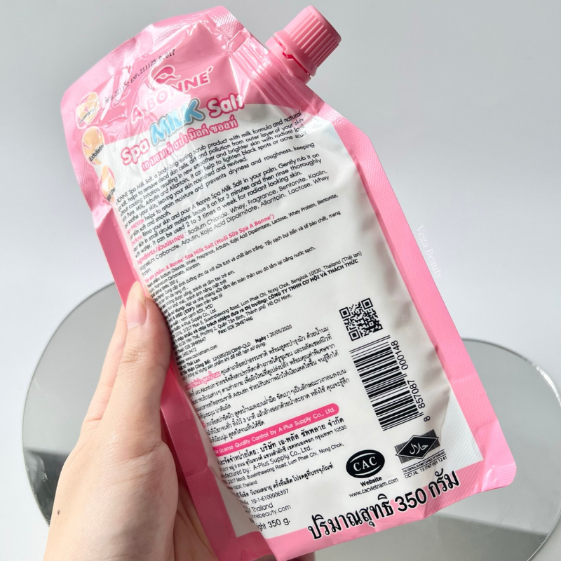 [Tem phụ] Muối tắm A Bonne Spa Milk Salt 350g chiết xuất sữa bò tẩy tế bào chết