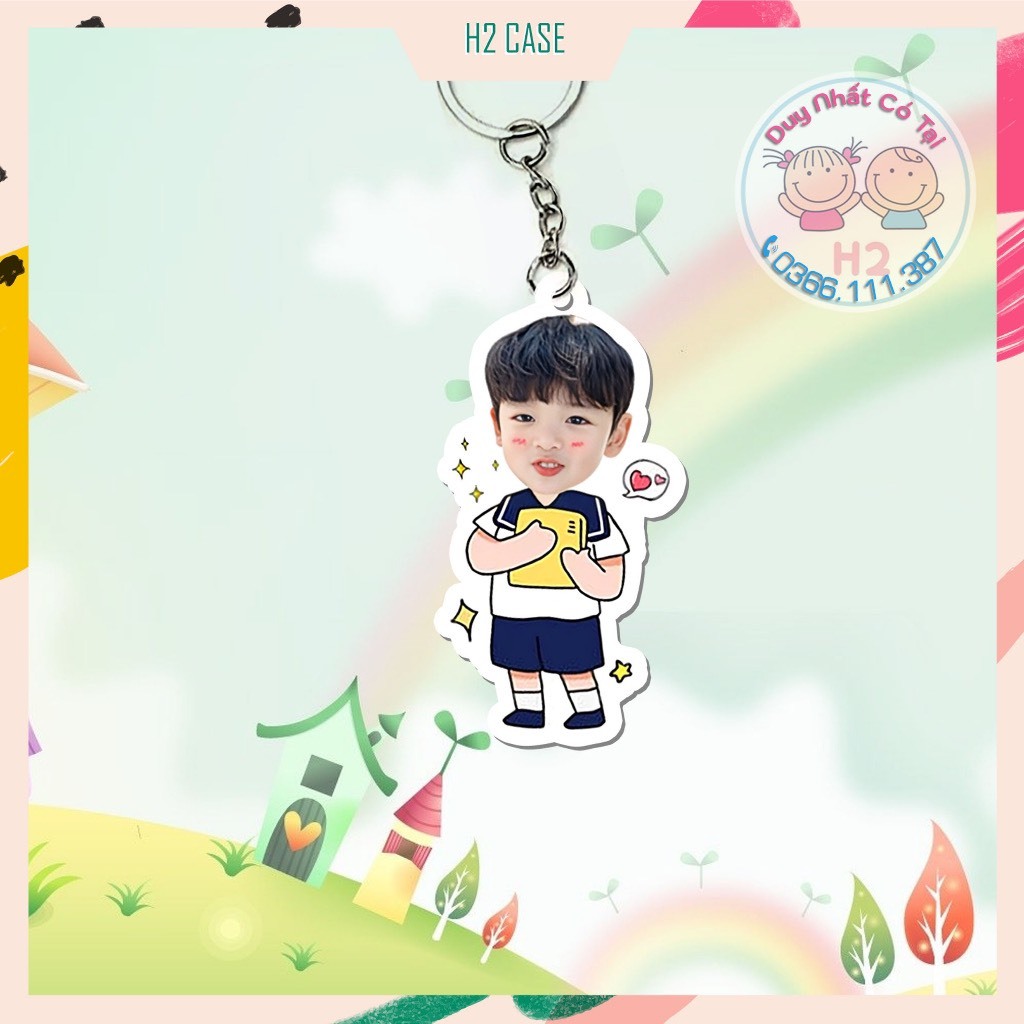 Móc khoá theo yêu cầu, cắt viền cặp đôi, hội bạn thân, gia đình...