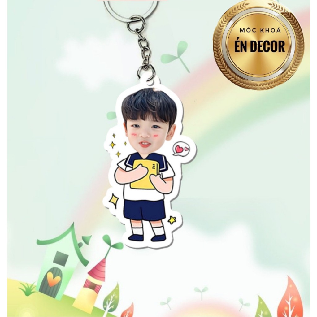 Móc khoá theo yêu cầu, cắt viền cặp đôi, hội bạn thân, gia đình...