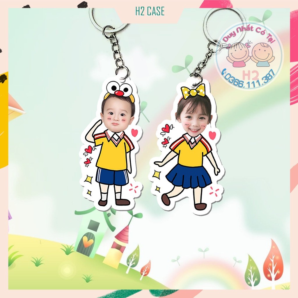 Móc khoá theo yêu cầu, cắt viền cặp đôi, hội bạn thân, gia đình...