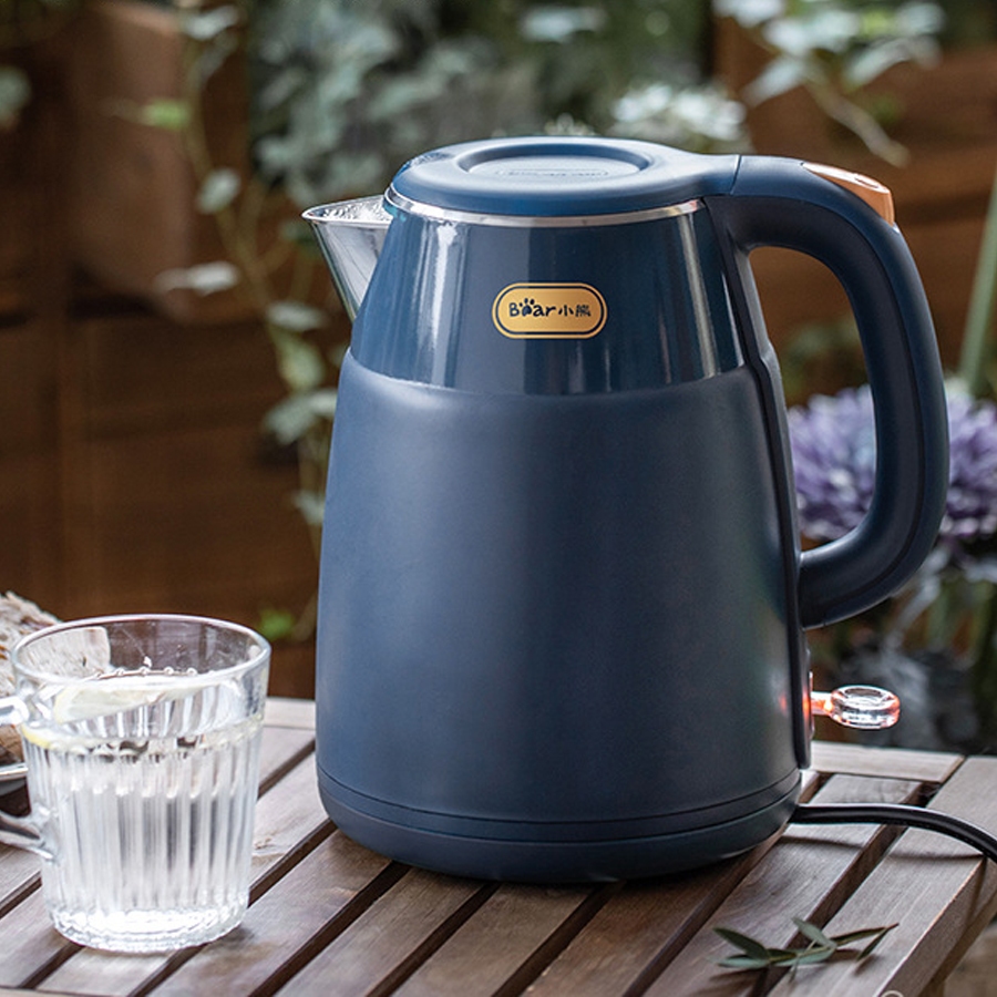 Ấm đun siêu tốc Bear 1.5L công suất lớn 1500W, ấm siêu tốc lõi Inox đun nhanh sôi – Hàng chính hãng bảo hành 6-18 tháng