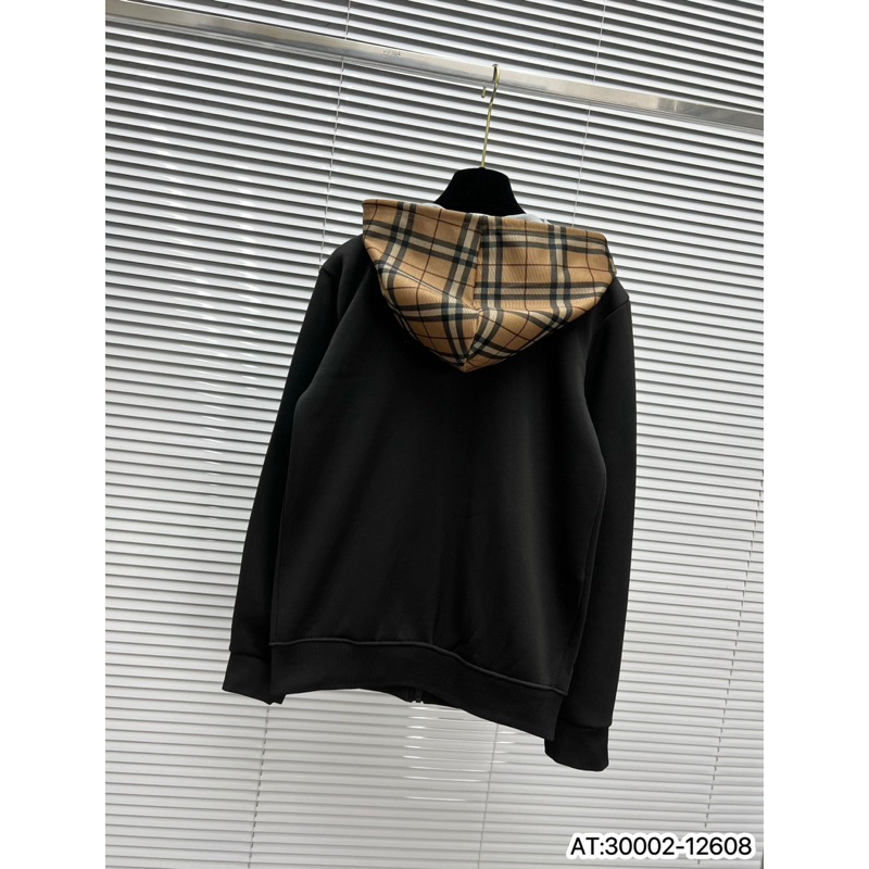 Áo khoác hoodie mũ bbr hoạ tiết kẻ caro nâu,áo hoodie thêu chữ bbr mũ nâu kẻ caro đơn giản