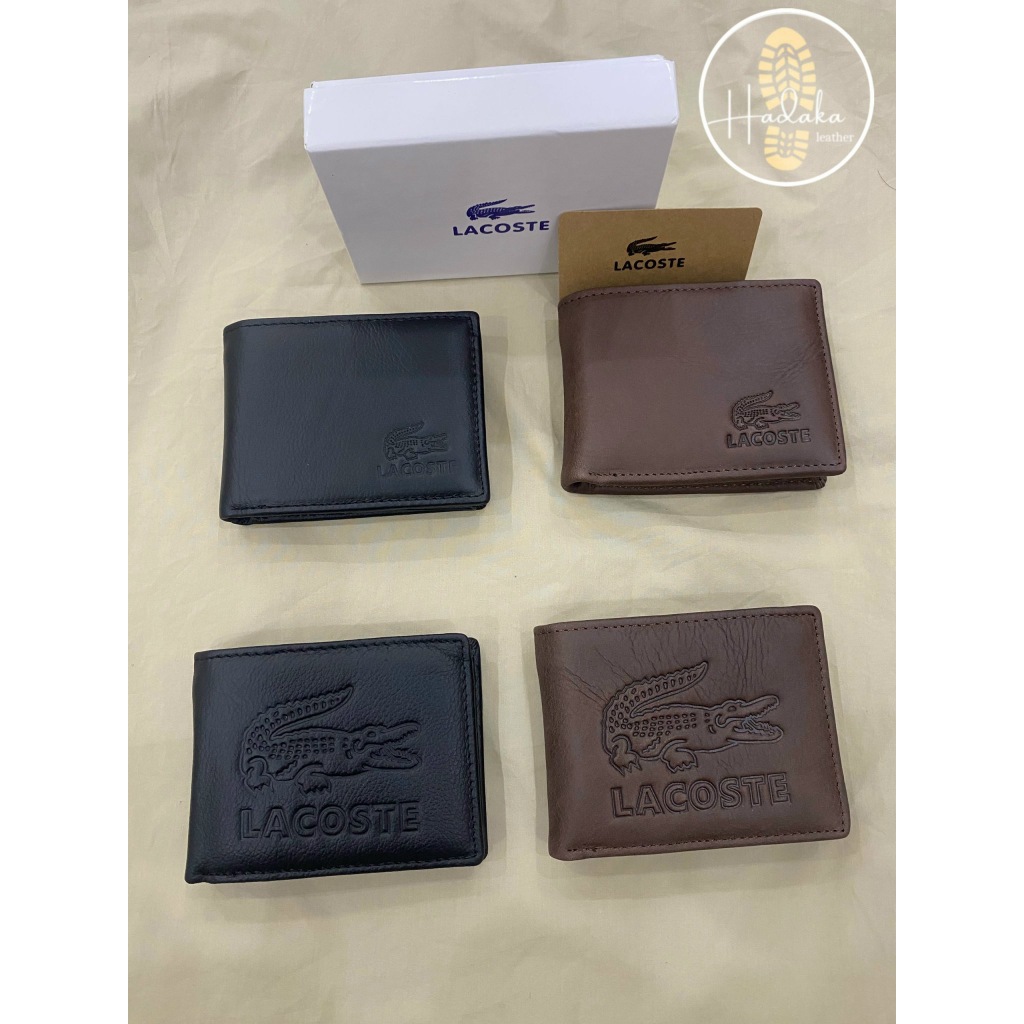 Ví nam Lacoste da bò| Ví da nam cao cấp| Bóp Nam Đẹp Đẳng Cấp| Ví cầm tay