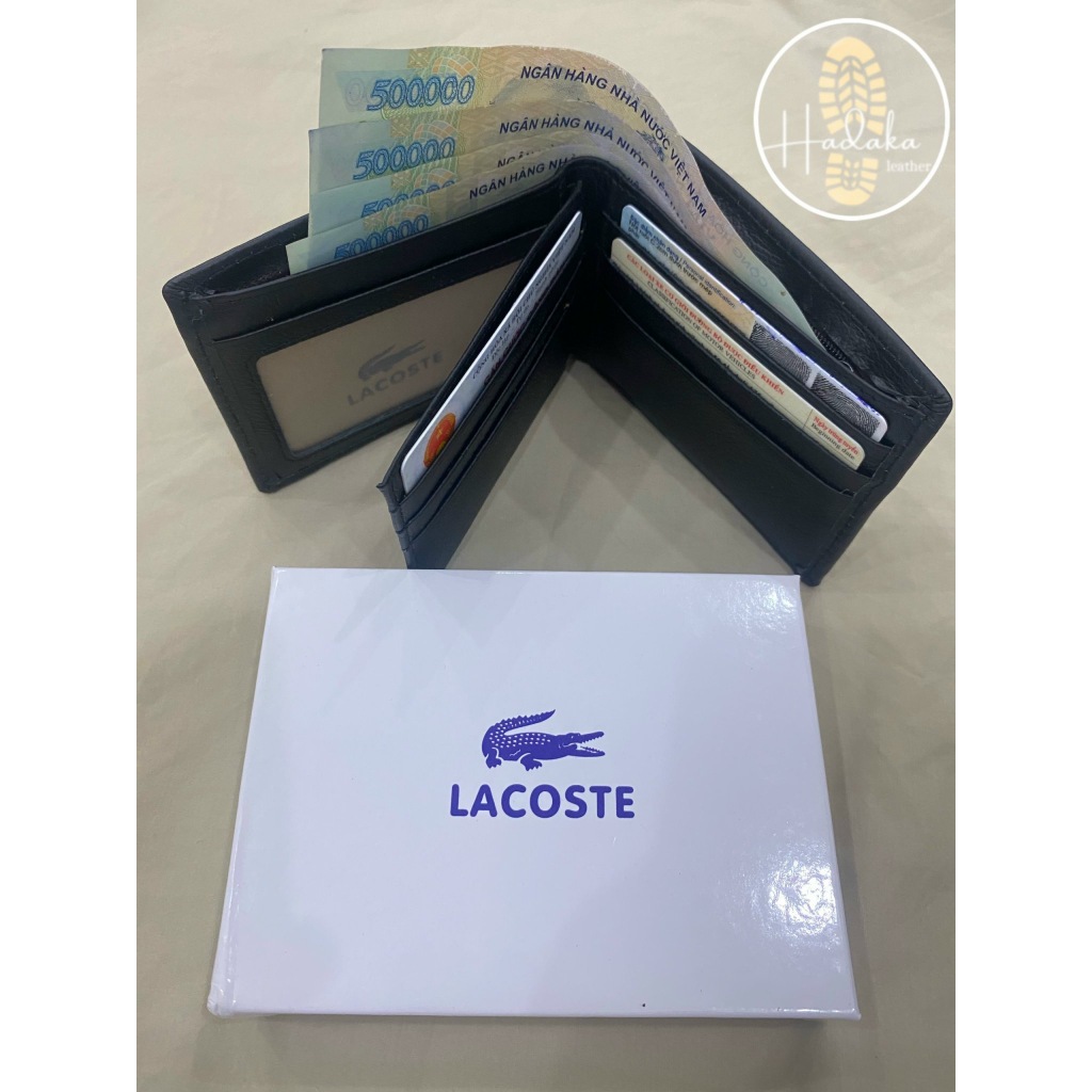 Ví nam Lacoste da bò| Ví da nam cao cấp| Bóp Nam Đẹp Đẳng Cấp| Ví cầm tay