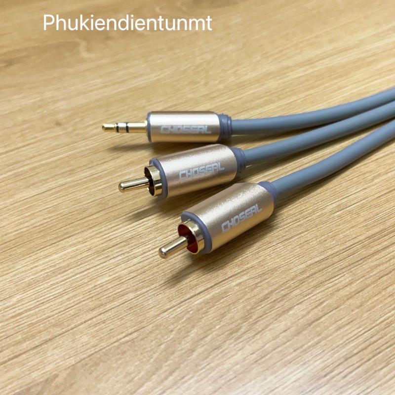 DÂY CÁP ÂM THANH 3.5 RA 2AV MAU GHI CHÍNH HÃNG CHOSEAL