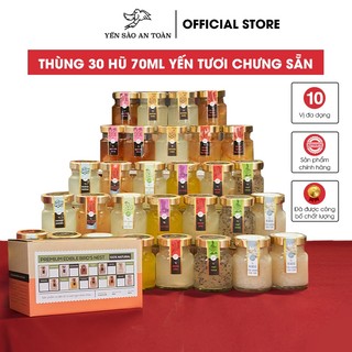  Yến chưng sẵn yến Khánh Hoà nguyên chất thùng 30 hũ 70ml GIẢM SÂU MIX 10 vị ĐẬM ĐẶC YẾN TƯƠI 