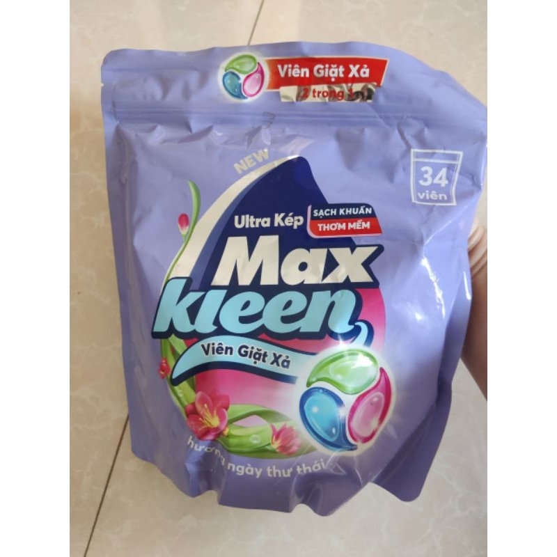 Viên giặt xả maxkleen