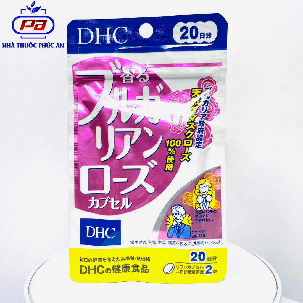 Viên Uống Hoa Hồng Thơm Cơ Thể DHC Bulgarian Rose Capsule 20 Ngày