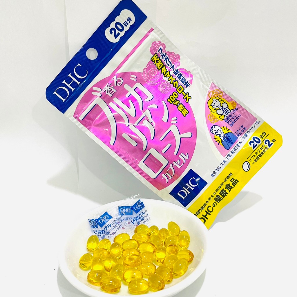 Viên Uống Hoa Hồng Thơm Cơ Thể DHC Bulgarian Rose Capsule 20 Ngày