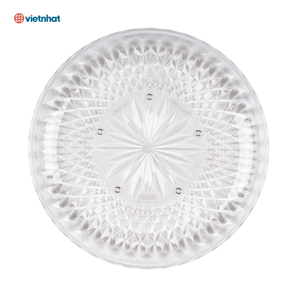 Đĩa kim cương 3 size Hokori Việt Nhật đĩa nhựa trong cao cấp nhà hàng quán ăn