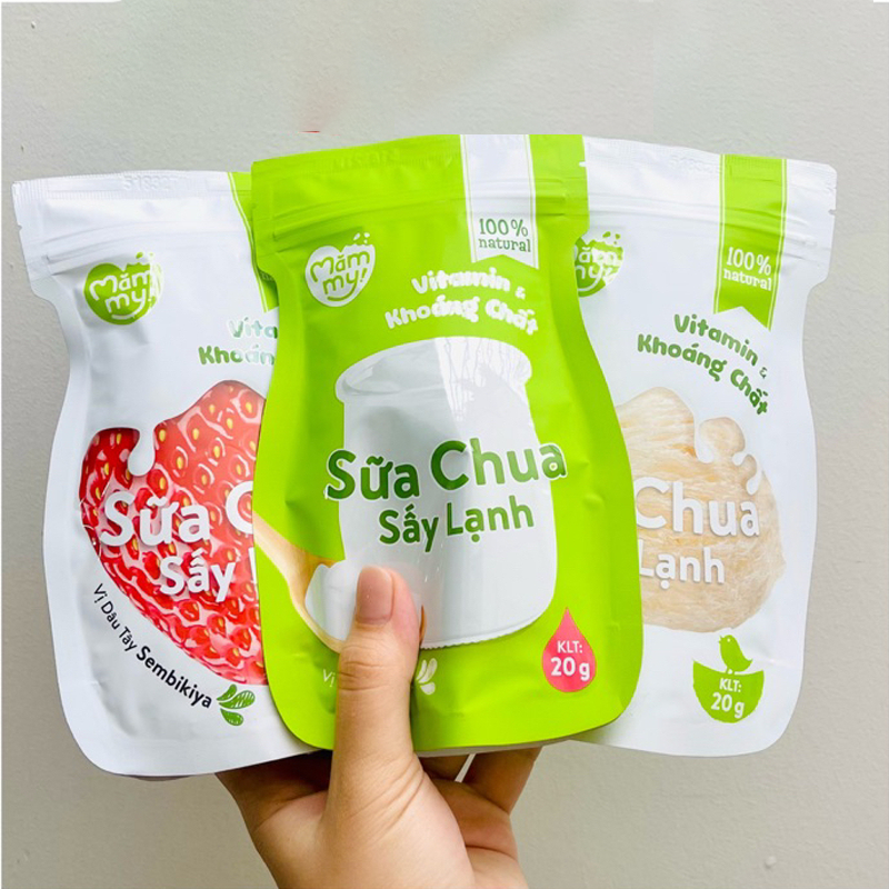 Sữa chua sấy lạnh Mămmy bổ sung Tổ yến và trái cây - Bánh ăn dặm bổ sung vitamin cho bé từ 6 tháng