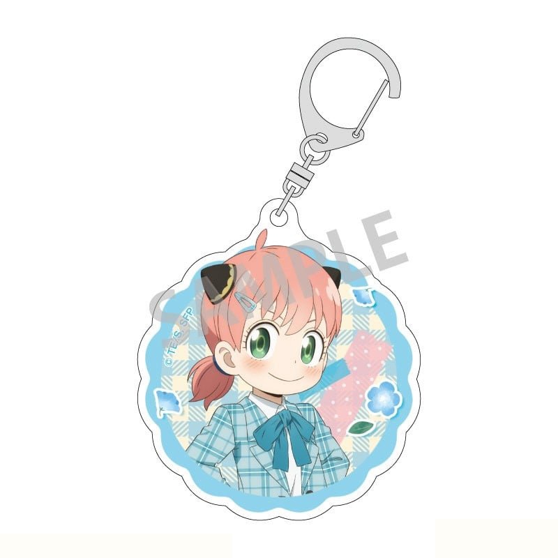 Móc khóa in hình ANYA nhân vật SPY X FAMILY ver viền hoa GIA ĐÌNH ĐIỆP VIÊN anime chibi mica trong acrylic