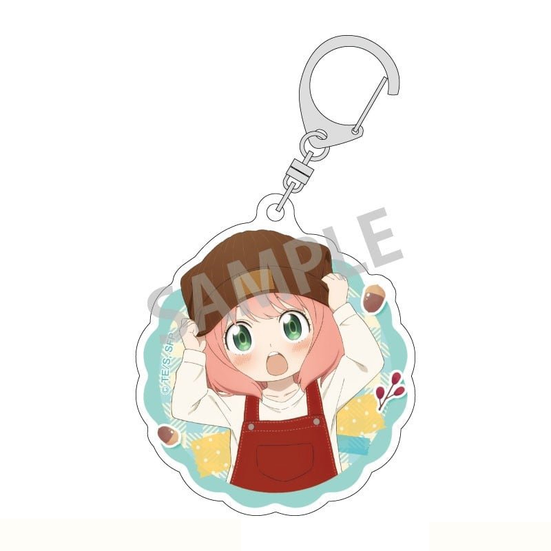 Móc khóa in hình ANYA nhân vật SPY X FAMILY ver viền hoa GIA ĐÌNH ĐIỆP VIÊN anime chibi mica trong acrylic