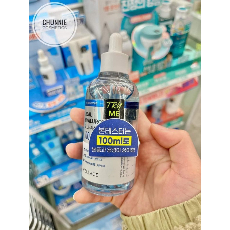 Tinh chất dưỡng da Wellage Rea Hyaluronic Blue Ampoule 75ml fullbox