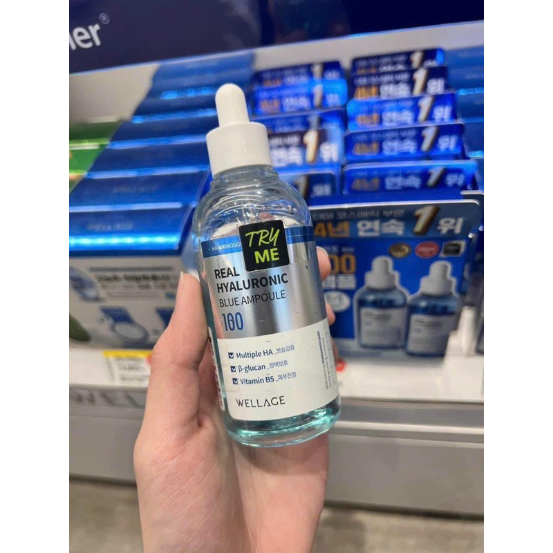 Tinh chất dưỡng da Wellage Rea Hyaluronic Blue Ampoule 75ml fullbox