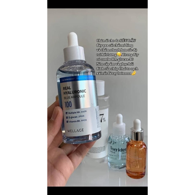 Tinh chất dưỡng da Wellage Rea Hyaluronic Blue Ampoule 75ml fullbox