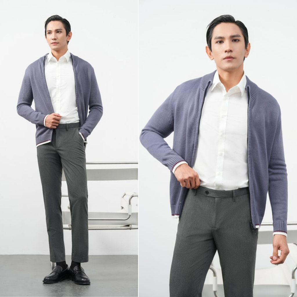 Áo khoác len nam cao cấp Phan Nguyễn, chất liệu mềm mại, nhẹ, ấm áp, co giãn đàn hồi tốt, thiết kế hiện đại ALD.226