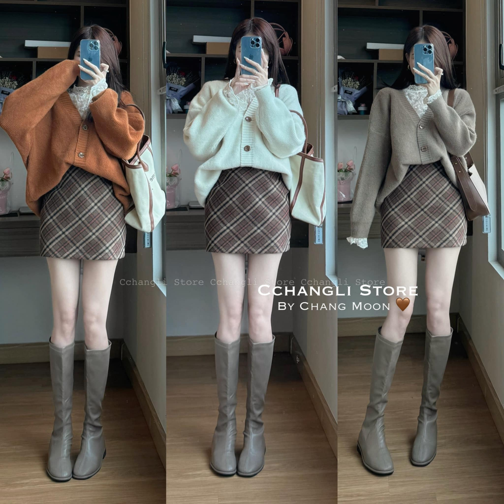 Áo khoác cadigan trơn mềm 4 cúc dày dặn nhiều màu