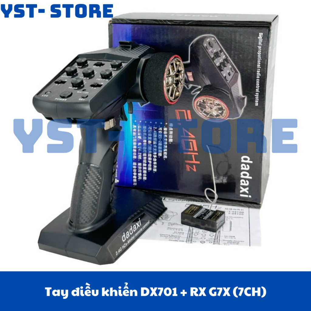 Tay điều khiển 7 kênh 3 trong 1 cho xe, tàu và tank