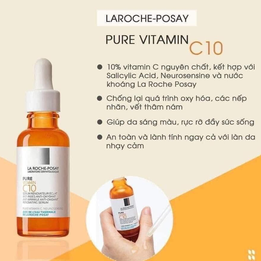 La Roche-Posay Dưỡng Chất Giúp Cải Thiện Và Làm Sáng Da La Roche-Posay Pure Vitamin C10 Serum 30ml