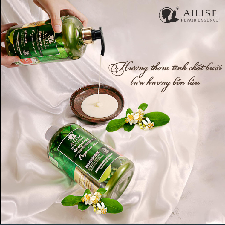 Dầu gội xả bưởi AILISE Grapefruit Repair Essence Ngăn Rụng Kích Thích Mọc Tóc Phục Hồi Tóc 850mlx2  Bộ sản phẩm dầu gội