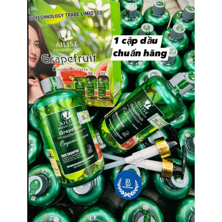 Dầu gội xả bưởi AILISE Grapefruit Repair Essence Ngăn Rụng Kích Thích Mọc Tóc Phục Hồi Tóc 850mlx2  Bộ sản phẩm dầu gội