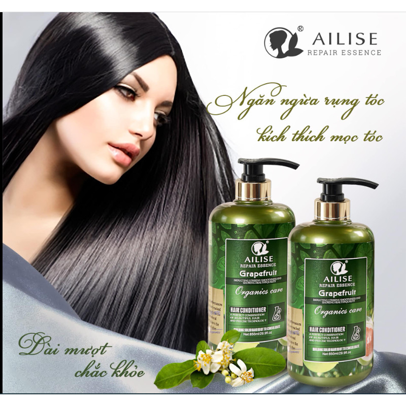 Dầu gội xả bưởi AILISE Grapefruit Repair Essence Ngăn Rụng Kích Thích Mọc Tóc Phục Hồi Tóc 850mlx2  Bộ sản phẩm dầu gội