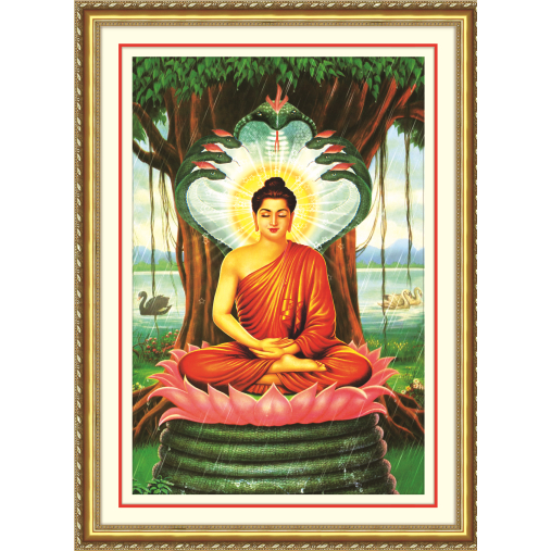TRANH ĐÍNH ĐÁ Phật Thích Ca dưới gốc bồ đề 88731  - chưa đính