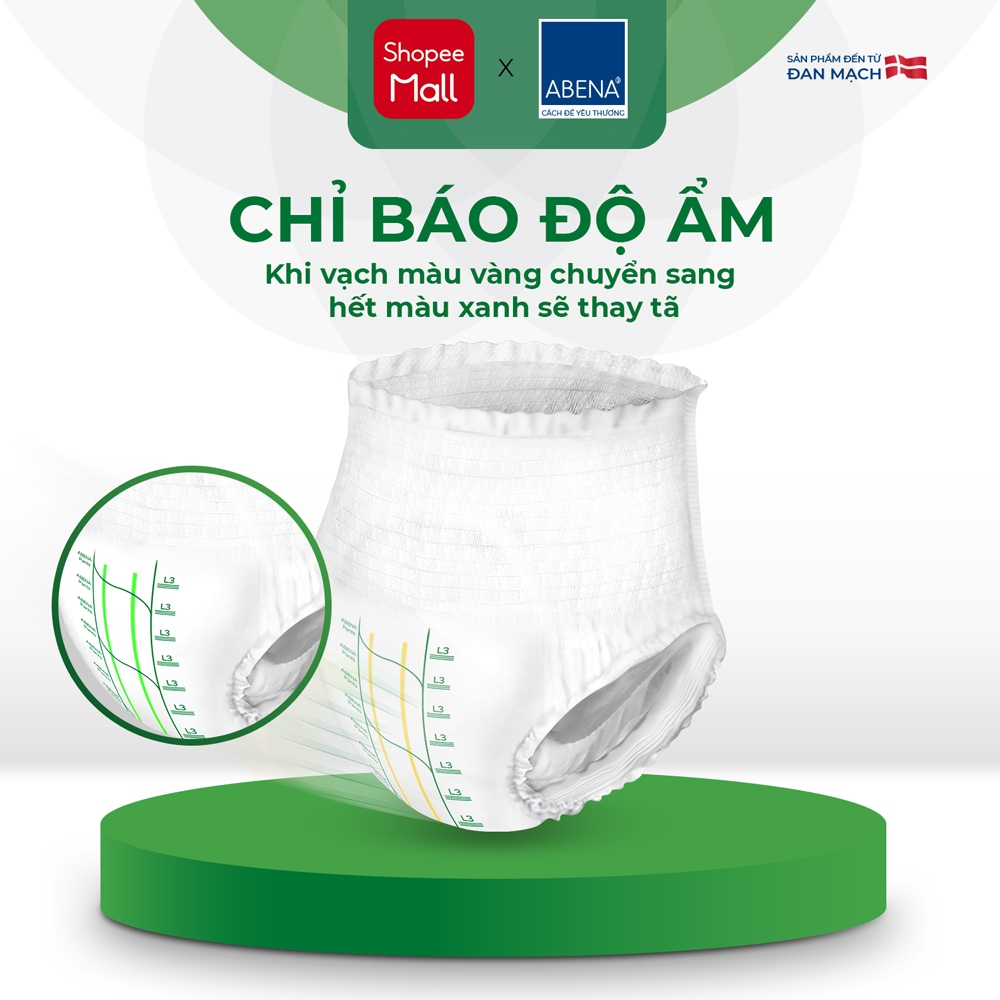 Tã quần người lớn Abena Pants Premium L3 thấm hút 2.400ml Gói 15 miếng - Nhâp khẩu Đan Mạch