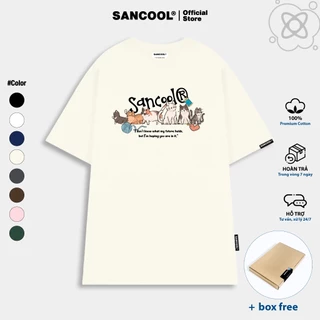 Áo Thun Local Brand Sancool Unisex Premium Cotton Happy Cats Ss.1 - SC018