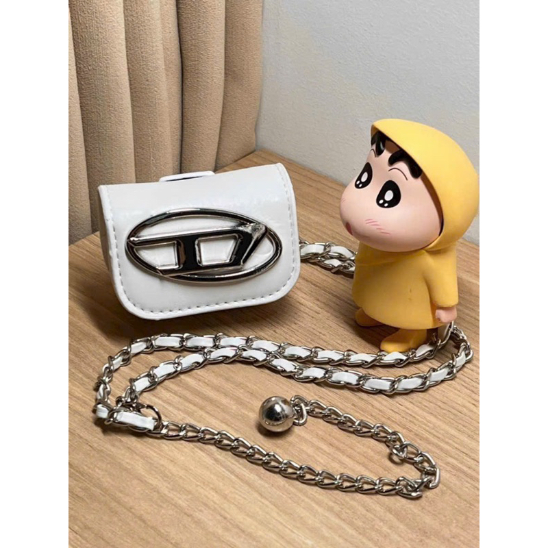 Túi mini đeo chéo mác D đeo bụng đeo hông cho mẹ và bé bản 4 màu.