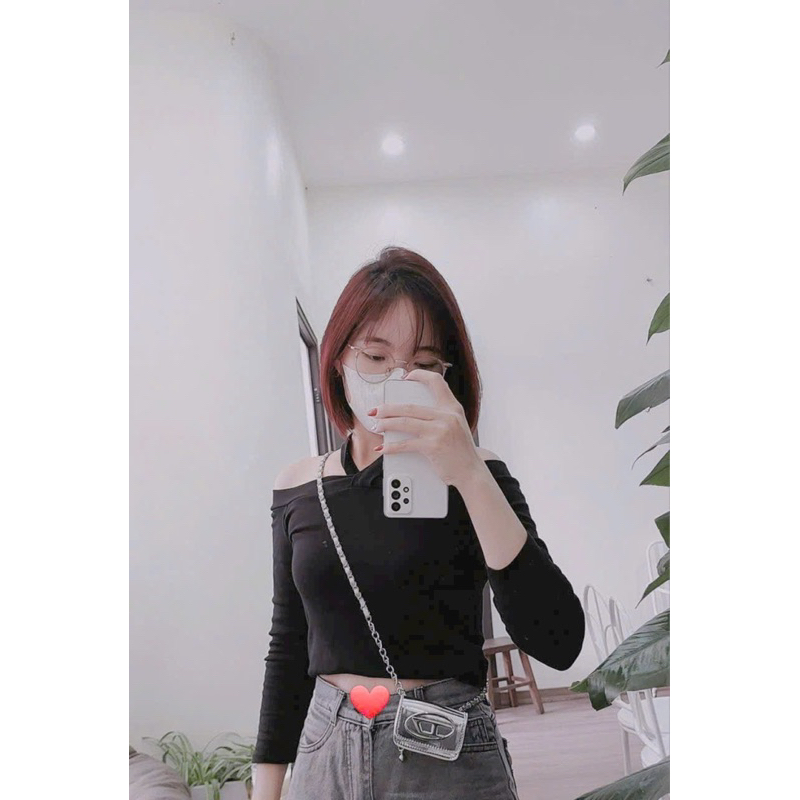 Túi mini đeo chéo mác D đeo bụng đeo hông cho mẹ và bé bản 4 màu.