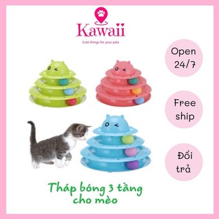 Đồ chơi cho Mèo - Tháp bóng 3 tầng