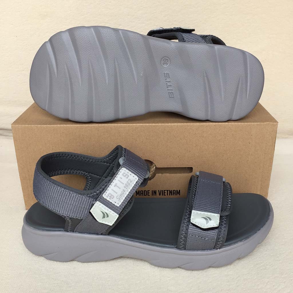 Dép Sandal Bé Trai, Dép Quai Hậu Học Sinh Nam DEB008200XAM