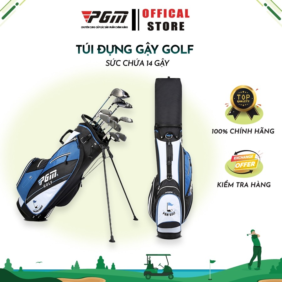 Túi Gậy Golf, Túi Đựng Gậy Golf PGM, Túi Golf Có Chân Chống,Túi Golf Sức Chứa 14 Gậy, Chắn Chắn, Dễ Dàng Mang Đi