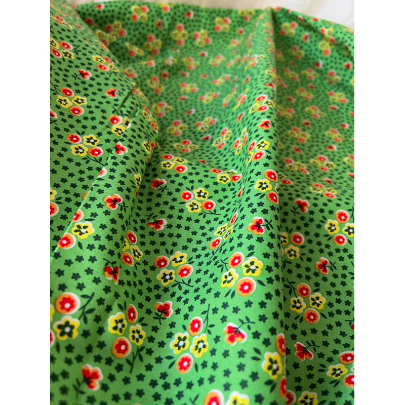 Vải thô Mỹ 100% cotton hoa nhí  - khổ 1,1m