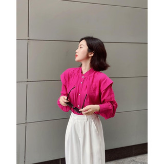 Sơ mi lụa hồng cánh sen